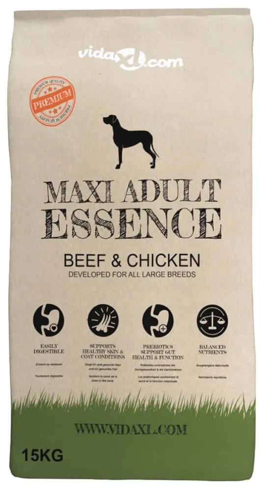 Ração premium cães Maxi Adult Essence Beef & Chicken 2 pcs 30kg