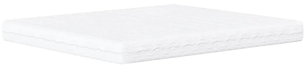 Cama com colchão 180x200 cm couro artificial branco