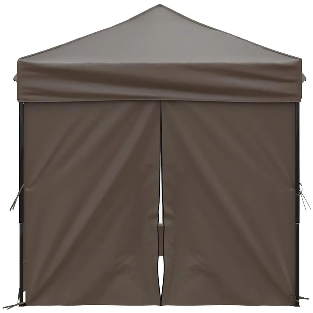 Tenda festas dobrável paredes laterais 2x2 m cinza-acastanhado