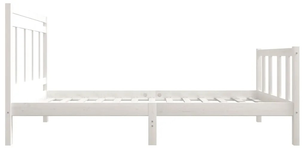 Estrutura cama pequena solteiro 75x190 cm madeira maciça branco