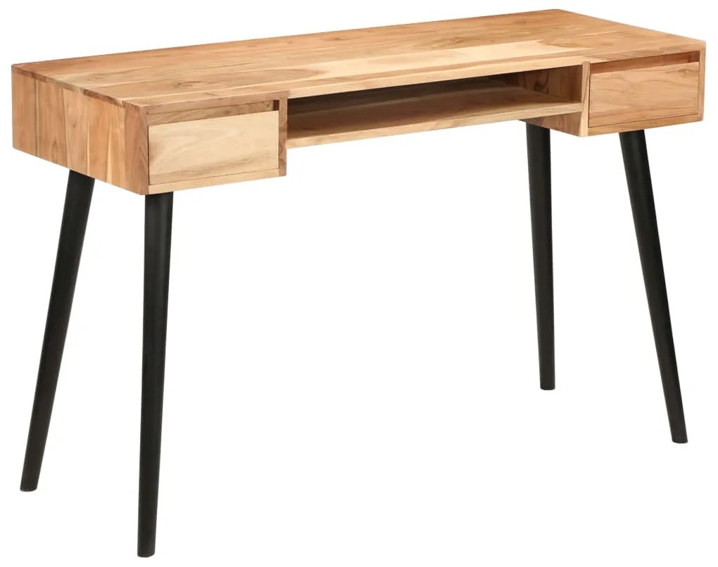 vidaXL Secretária em madeira de acácia maciça 118x45x76 cm