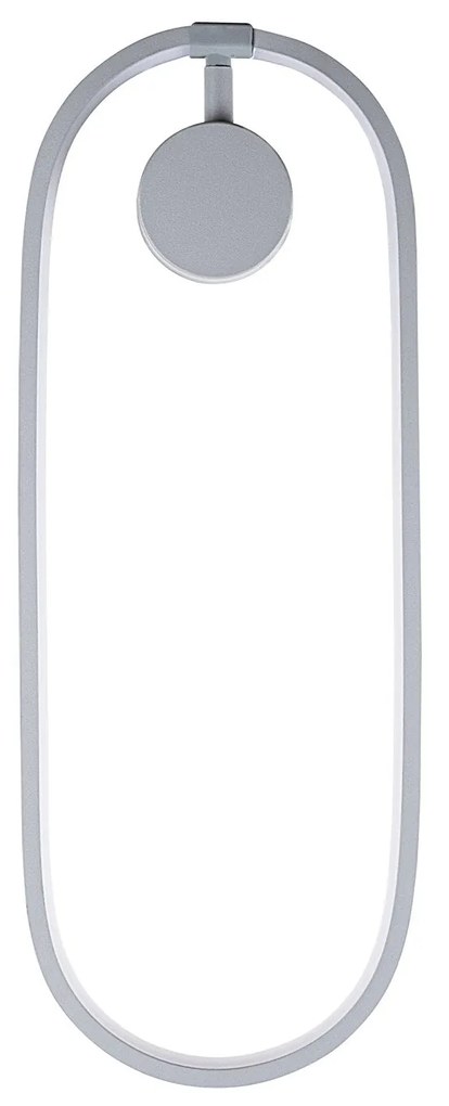 Candeeiro de Parede Can - Cinzento - 17x48x10cm