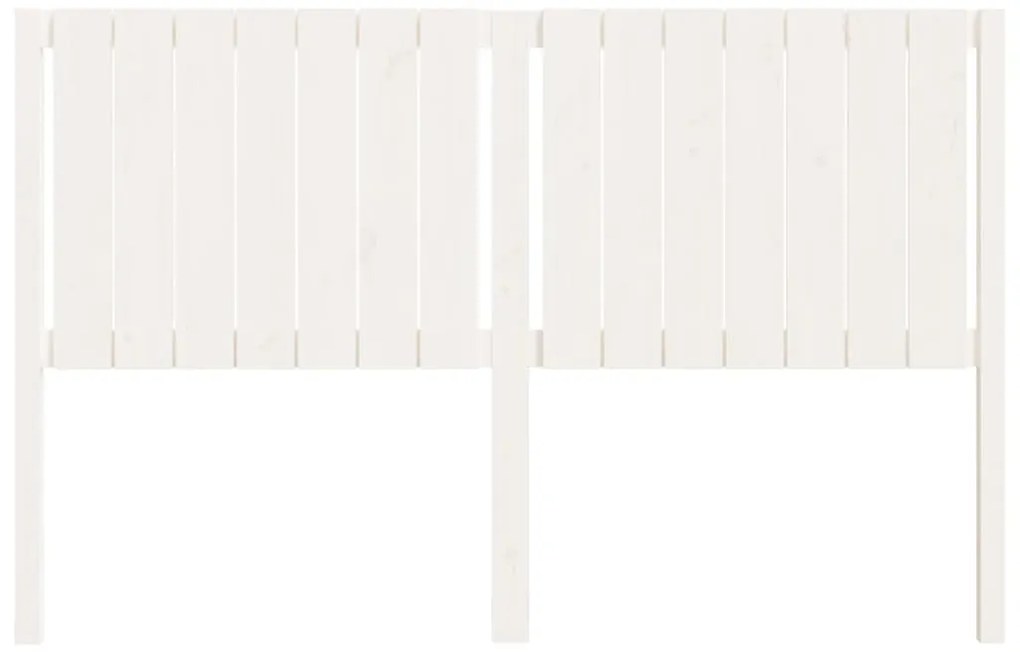 Cabeceira de cama 165,5x4x100 cm madeira de pinho maciça branco