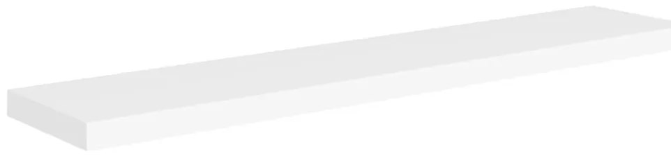 Prateleiras de parede suspensas 4 pcs 120x23,5x3,8cm MDF branco