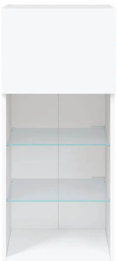 Móvel de TV com luzes LED 40,5x30x90 cm branco