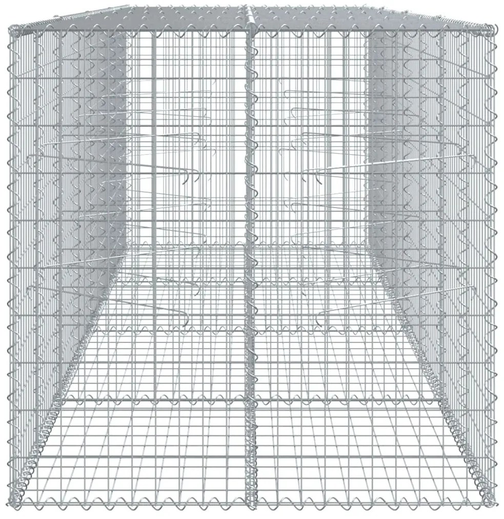 Cesto gabião com cobertura 400x100x100 cm ferro galvanizado