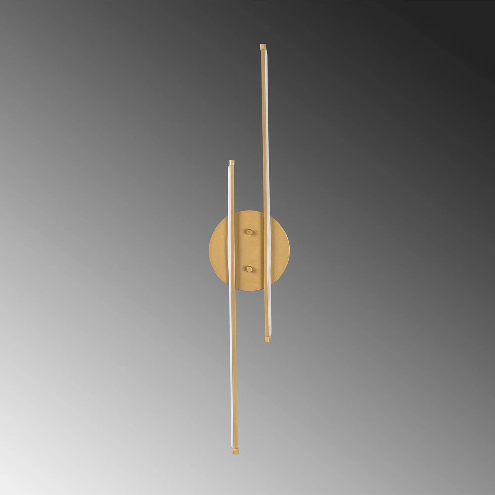 Candeeiro de Parede Umut - Dourado - 17cm x 86cm x 5cm