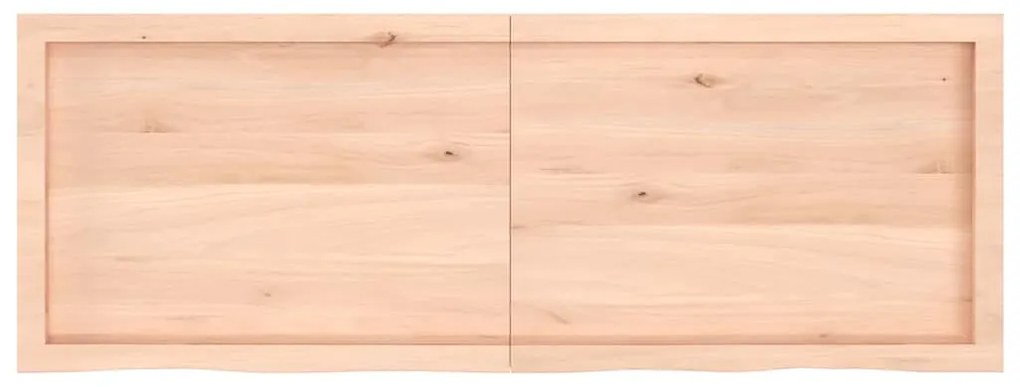 Prateleira de parede 140x50x(2-4)cm carvalho maciço não tratado