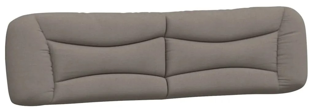 Cama sem colchão 200x200 cm tecido cinzento-acastanhado