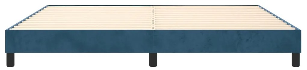 Estrutura de cama sem colchão 200x200 cm veludo azul-escuro