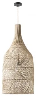 Lâmpada De Teto Embid Natural - Preto & ↑90 Cm Embid - Sklum