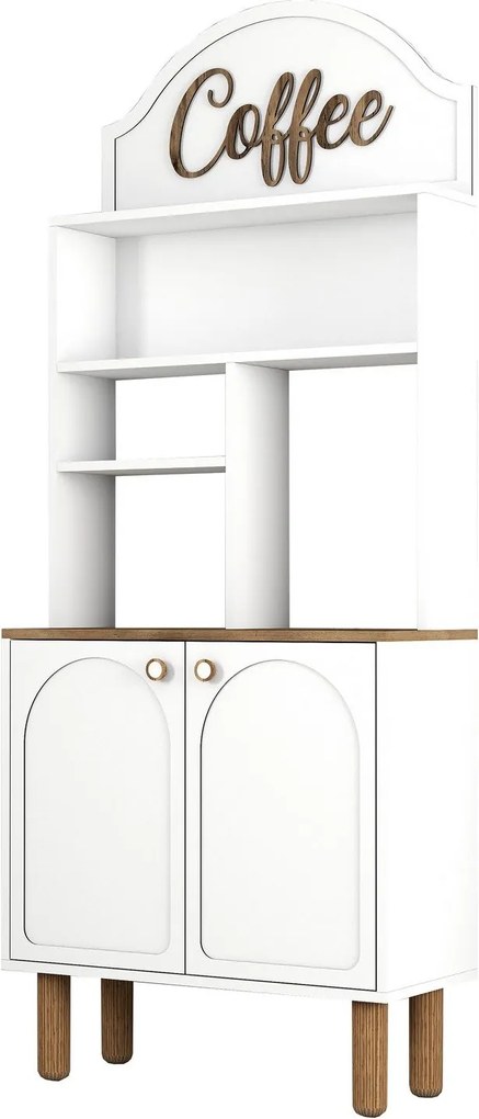 Armário de Cozinha/Sala "Caffè" - Branco - 81.3x201x35cm - Design Mode