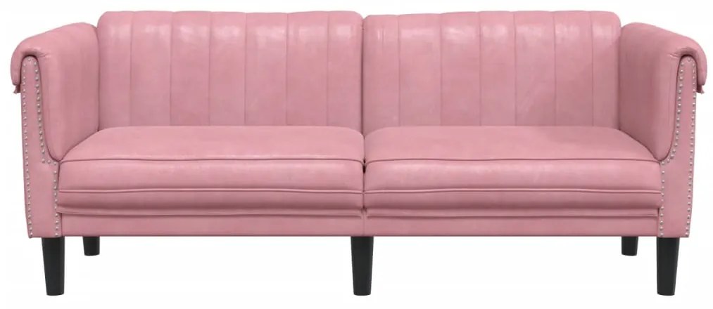 Sofá de 2 lugares veludo rosa