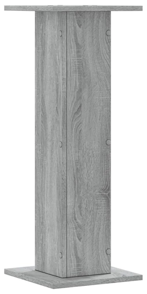 Suportes de colunas 2 pcs derivados de madeira cinzento sonoma