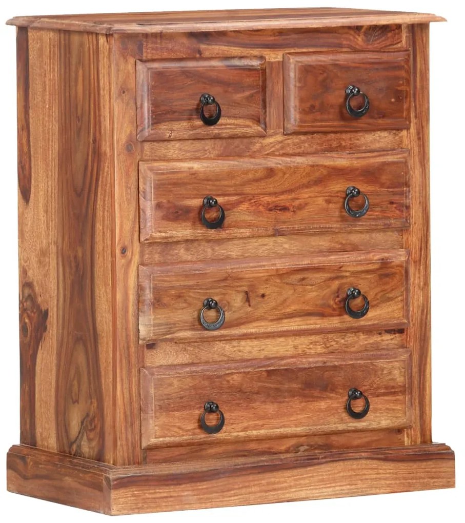 286395 vidaXL Armário com gavetas 60x35x75 cm madeira de sheesham maciça