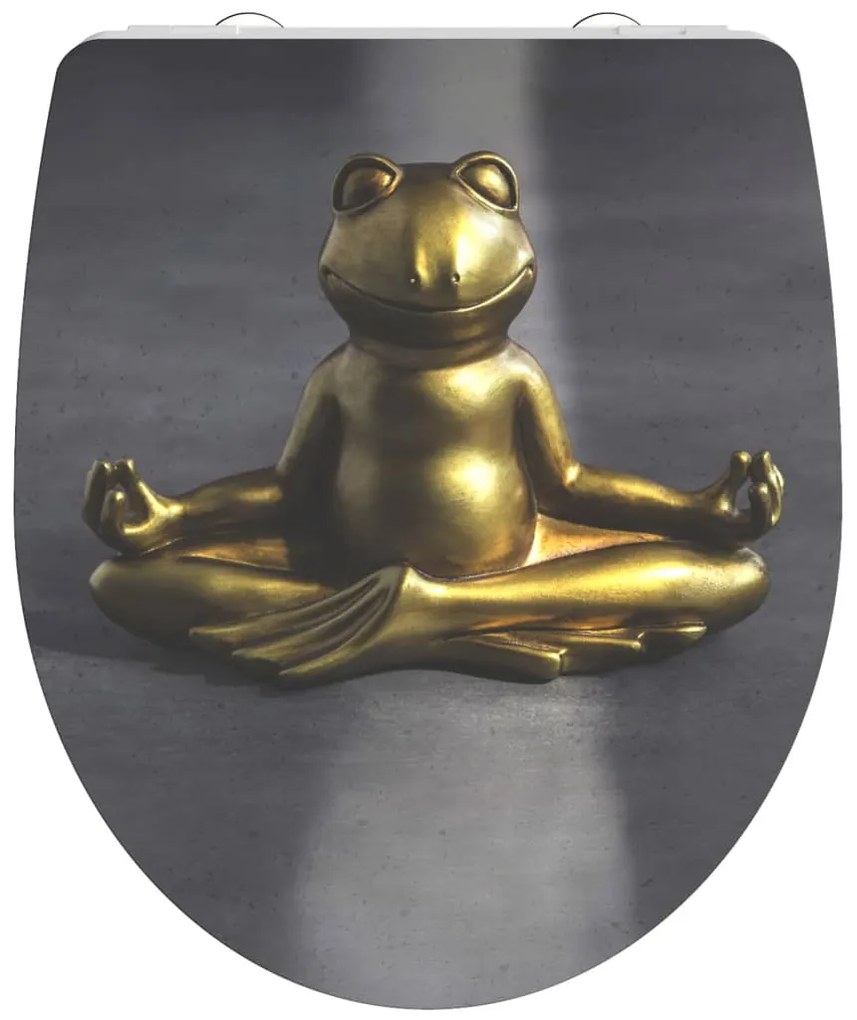 SCHÜTTE Assento sanita brilhante fecho suave RELAXING FROG duroplast