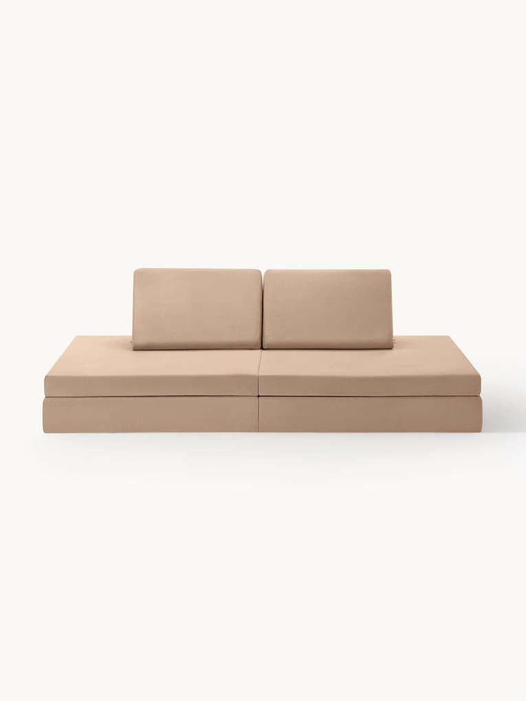 Sofá de brincar modular em veludo para crianças artesanal Mila