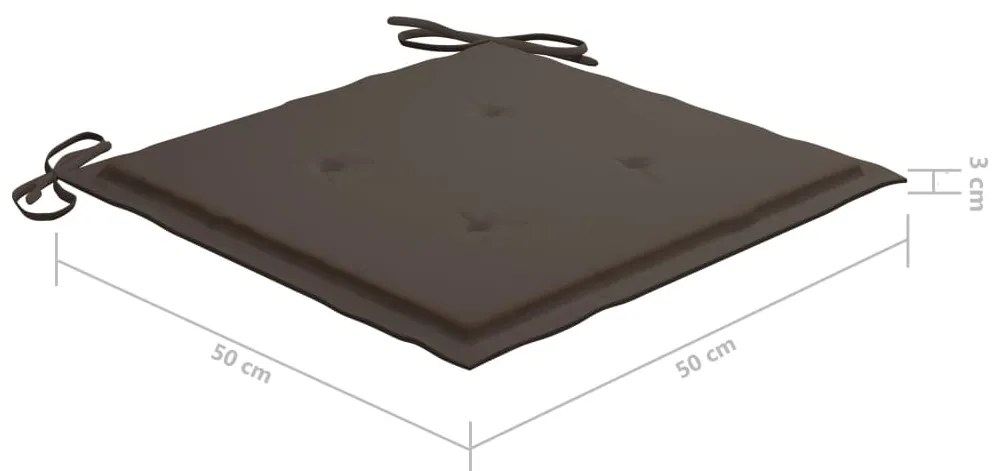 Cadeiras de jardim com almofadões 6 pcs acácia maciça