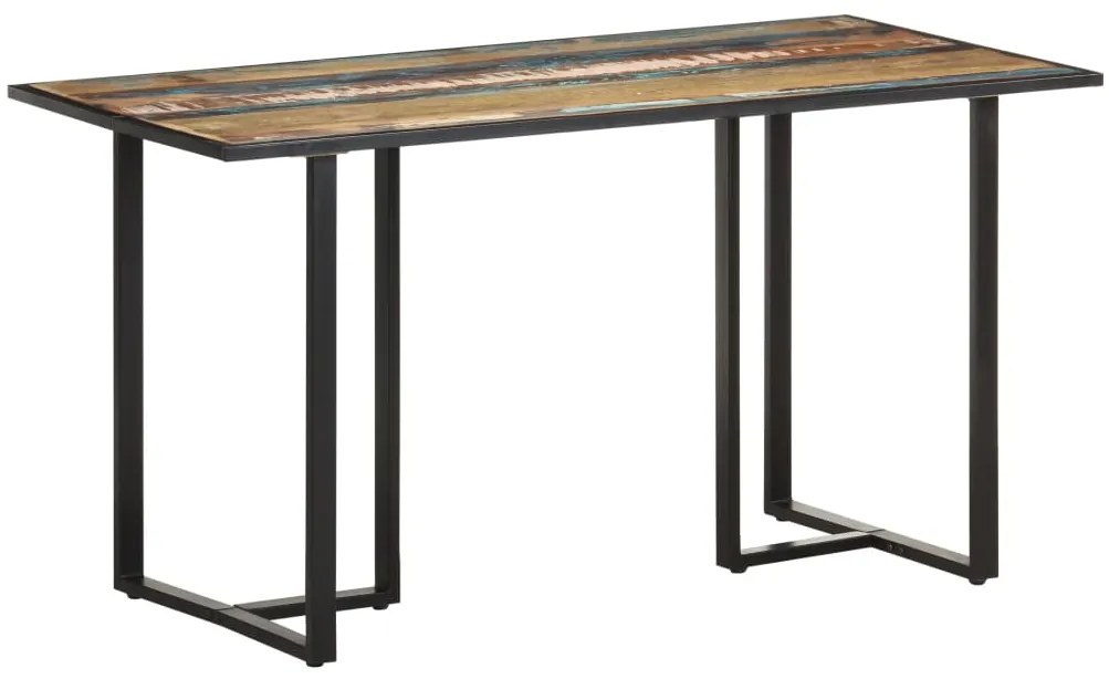 Mesa de jantar 140 cm madeira recuperada maciça