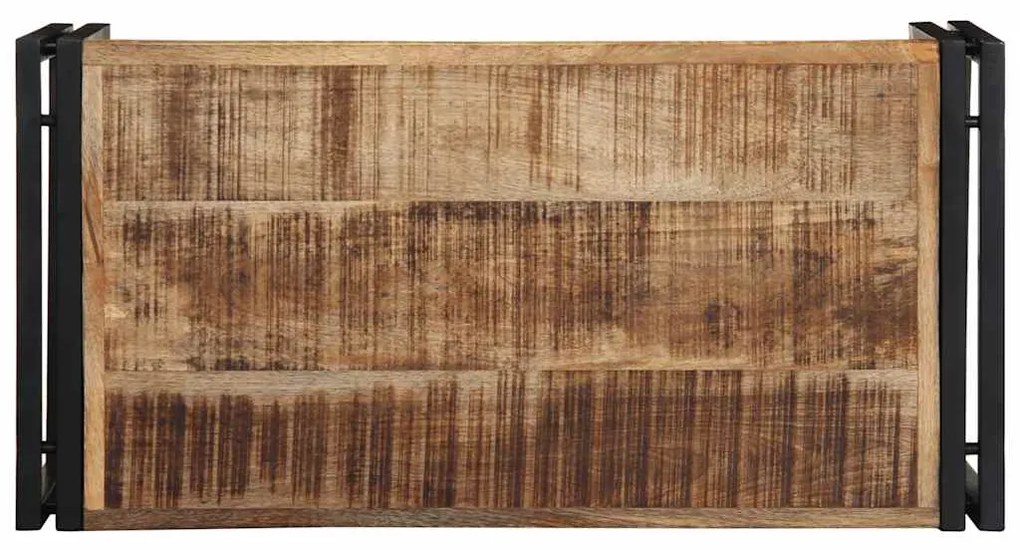 Mesa de centro 80x40x35 cm madeira de mangueira áspera maciça