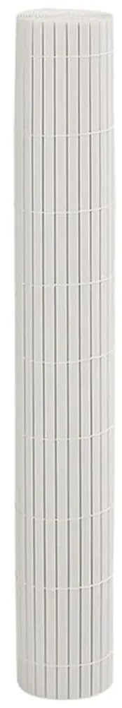 Cerca de jardim dupla face branco 1,8x5 m PVC