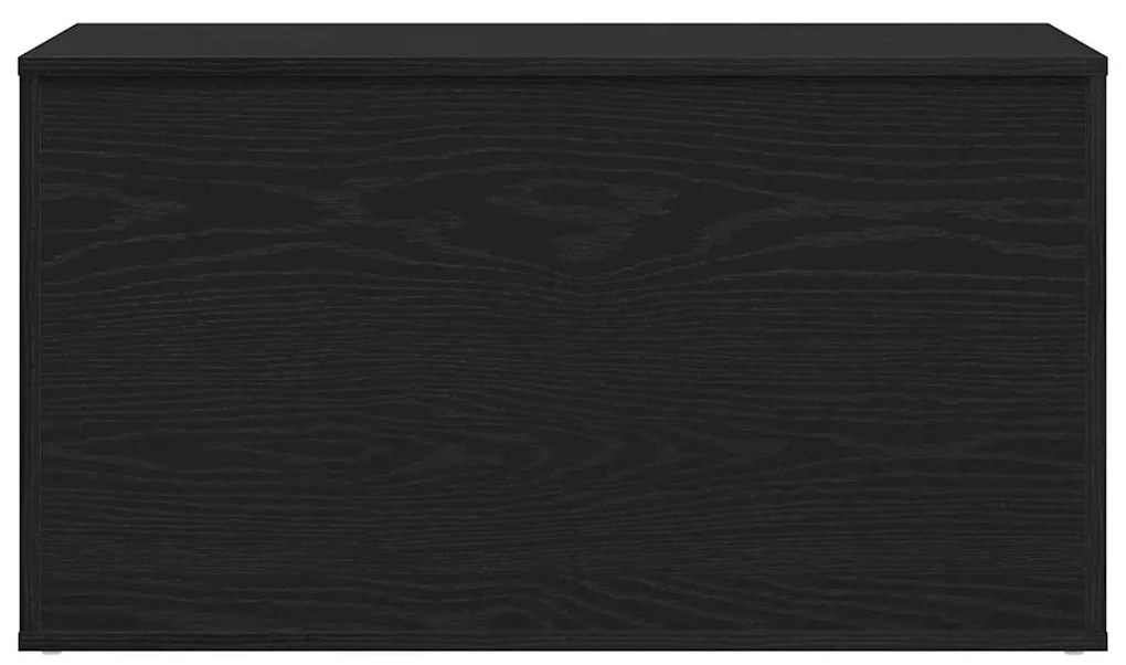 Baú de Armazenamento vidaXL Preto Carvalho 84x42x46 cm em Madeira Comp
