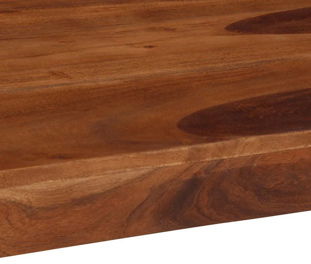 Mesa de jantar 120x60x76 cm madeira maciça de acácia