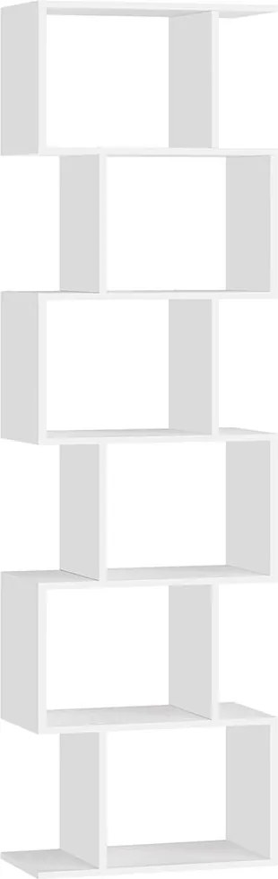Estante com seis prateleiras abertas 24 x 40 x 191 cm Branco
