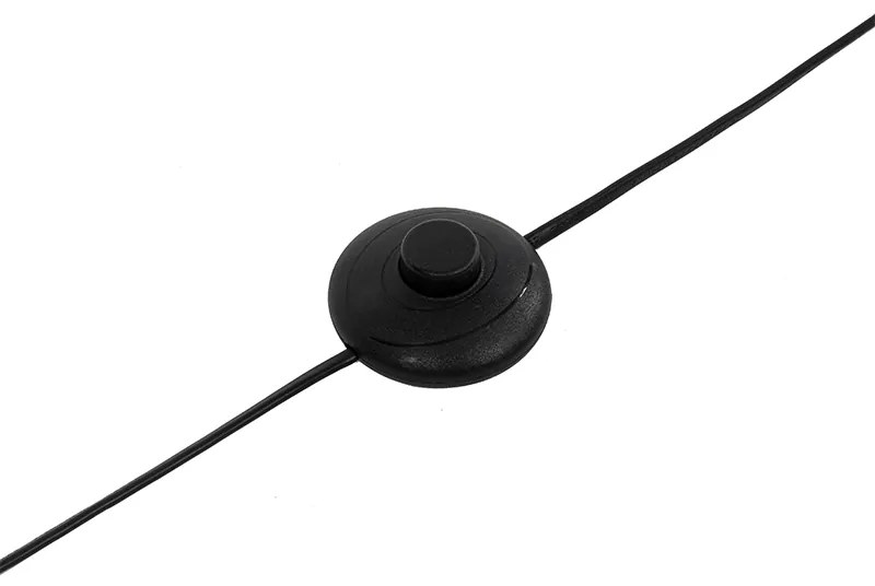 Candeeiro de pé Art Deco preto com vidro fumê - Pallon Art Deco