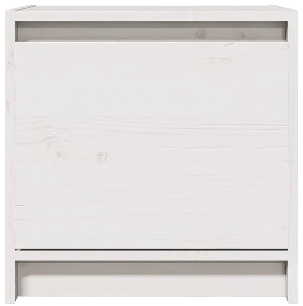 Mesas de cabeceira 2 pcs 40x30,5x40 cm pinho maciço branco