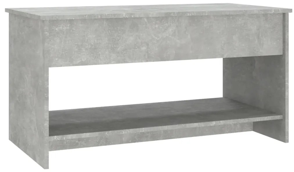 Mesa de centro 102x50x52,5cm madeira processada cinza cimento
