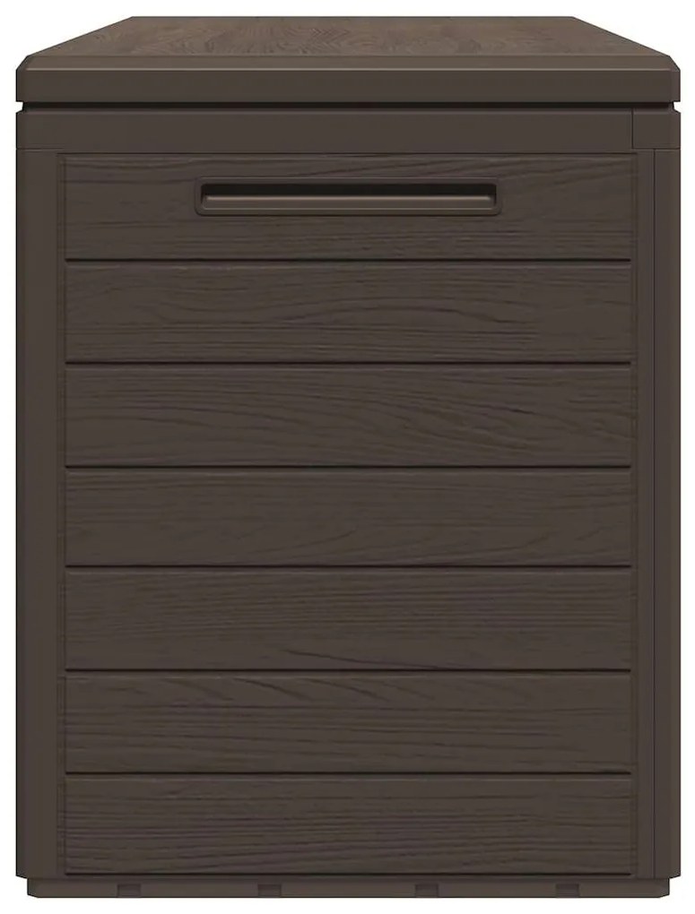 Caixa de arrumação para jardim 116x44x55 cm castanho