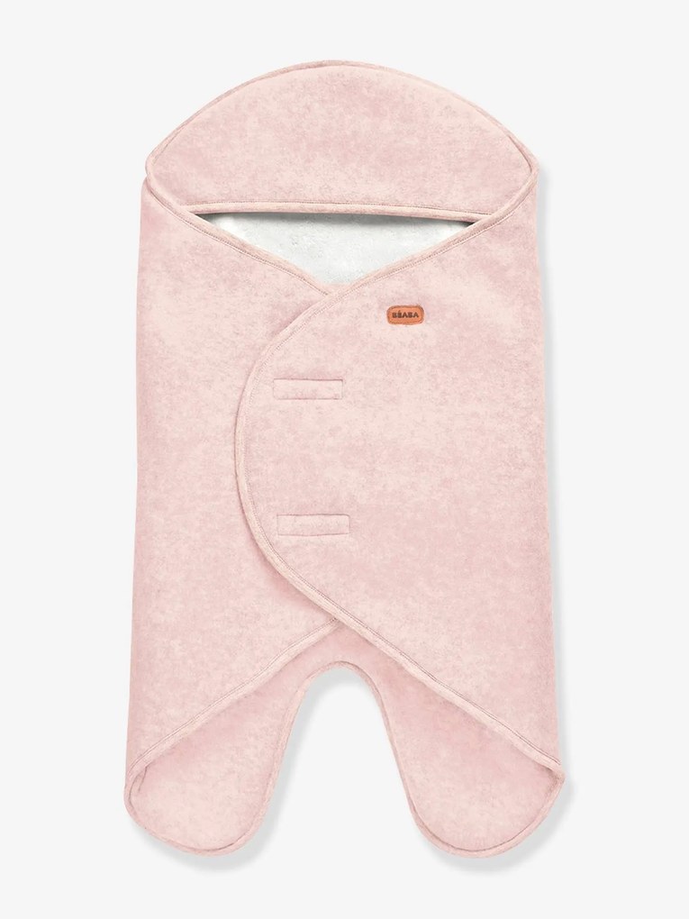Manta BEABA Babynomade®, forro polar rosado