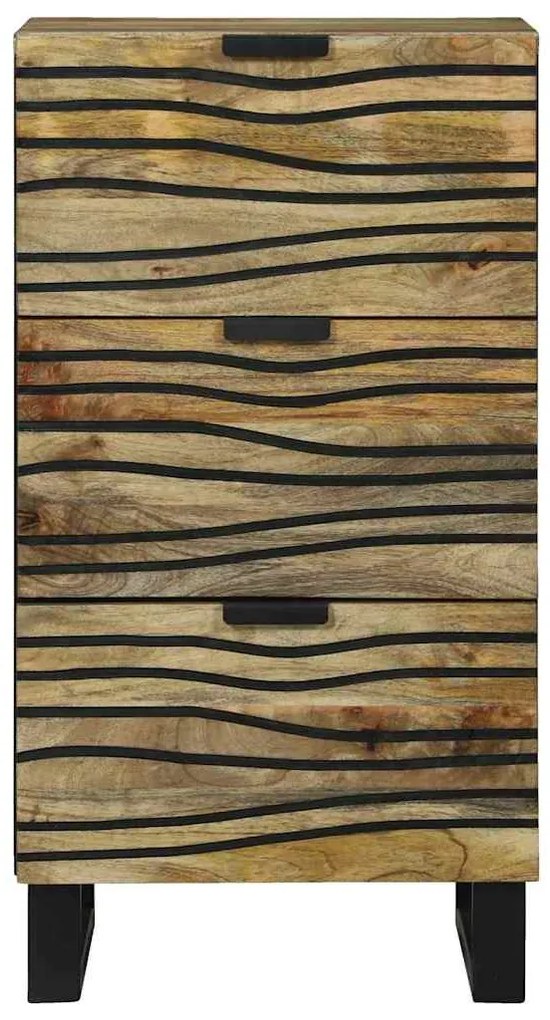 Aparador - 40 x 33,5 x 75 cm, feito de madeira sólida de mangueira e m