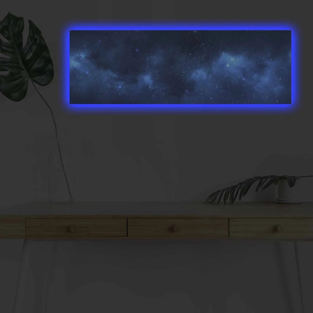 Quadro Decorativo com Luzes LED 3090NASA-017 – Multicolor – 30 x 90 cm