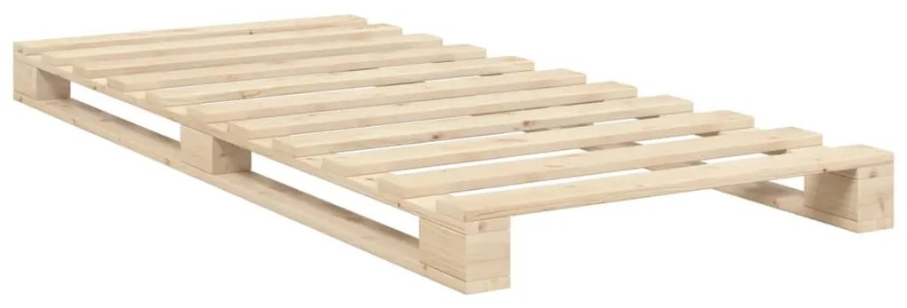 Estrutura de cama com cabeceira 90x200 cm pinho maciço