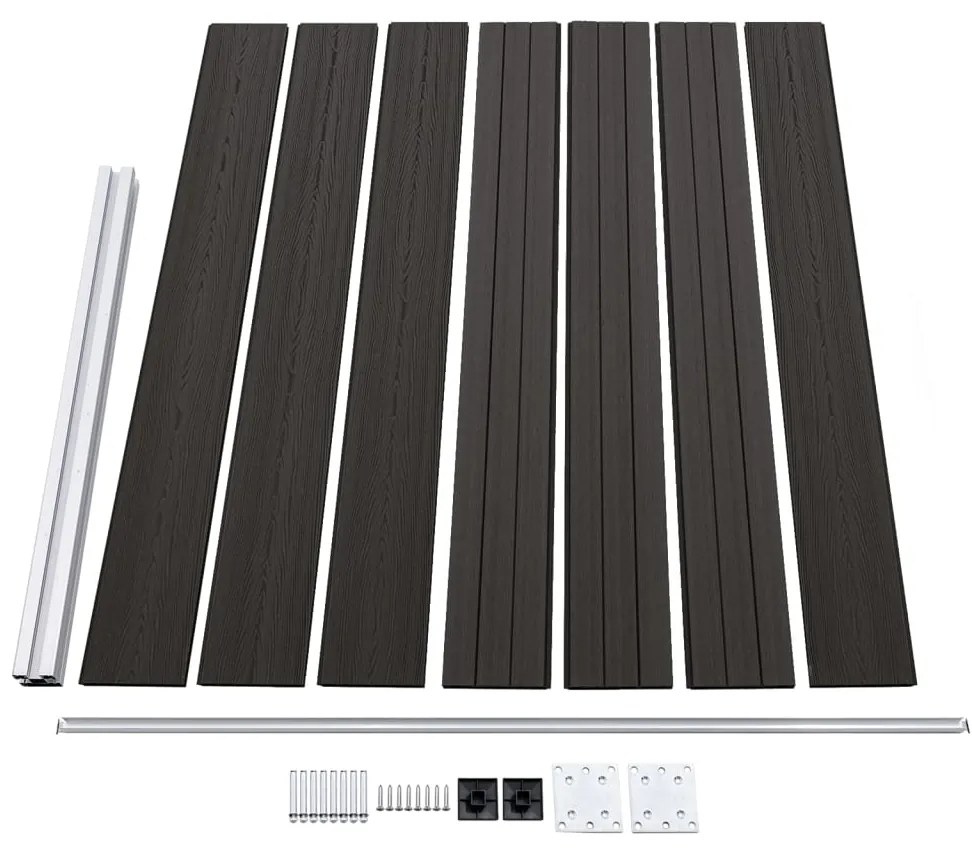 Painel de cerca 175x146 cm WPC cinzento