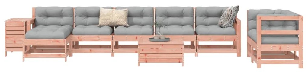 10 pcs conjunto sofás jardim madeira abeto-de-douglas