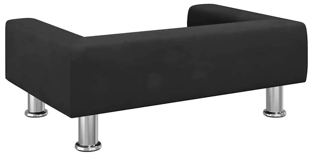 Cama para cães 70x45x26,5 cm veludo preto