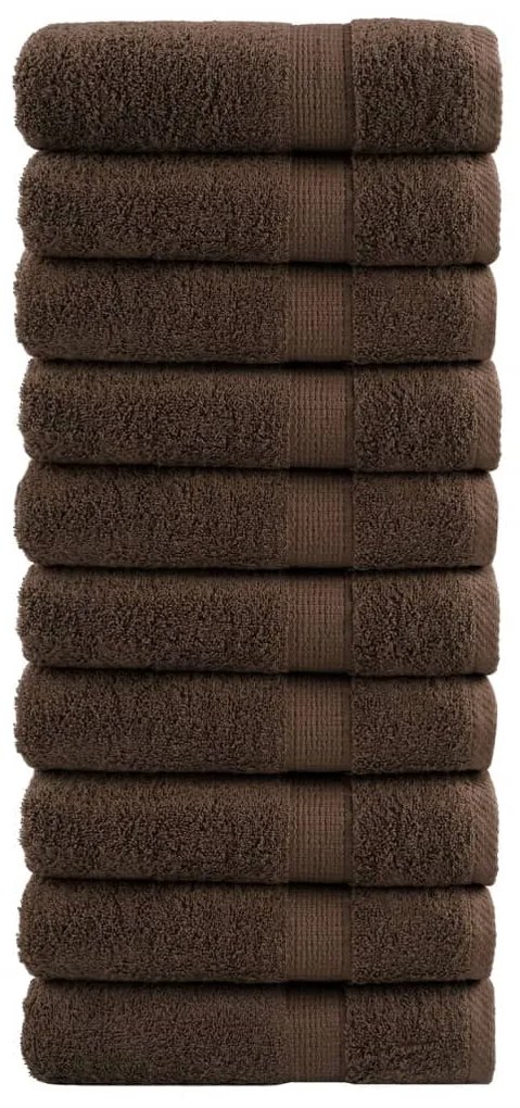 Toalhas de banho premium SOLUND 10pcs 70x140cm 600gsm castanho