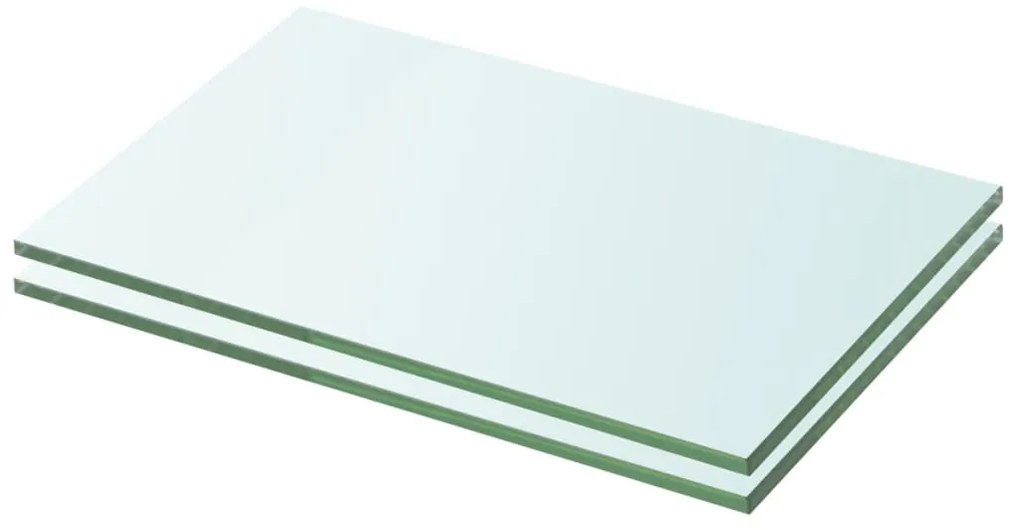 Prateleiras 2 pcs 20x25 cm vidro transparente