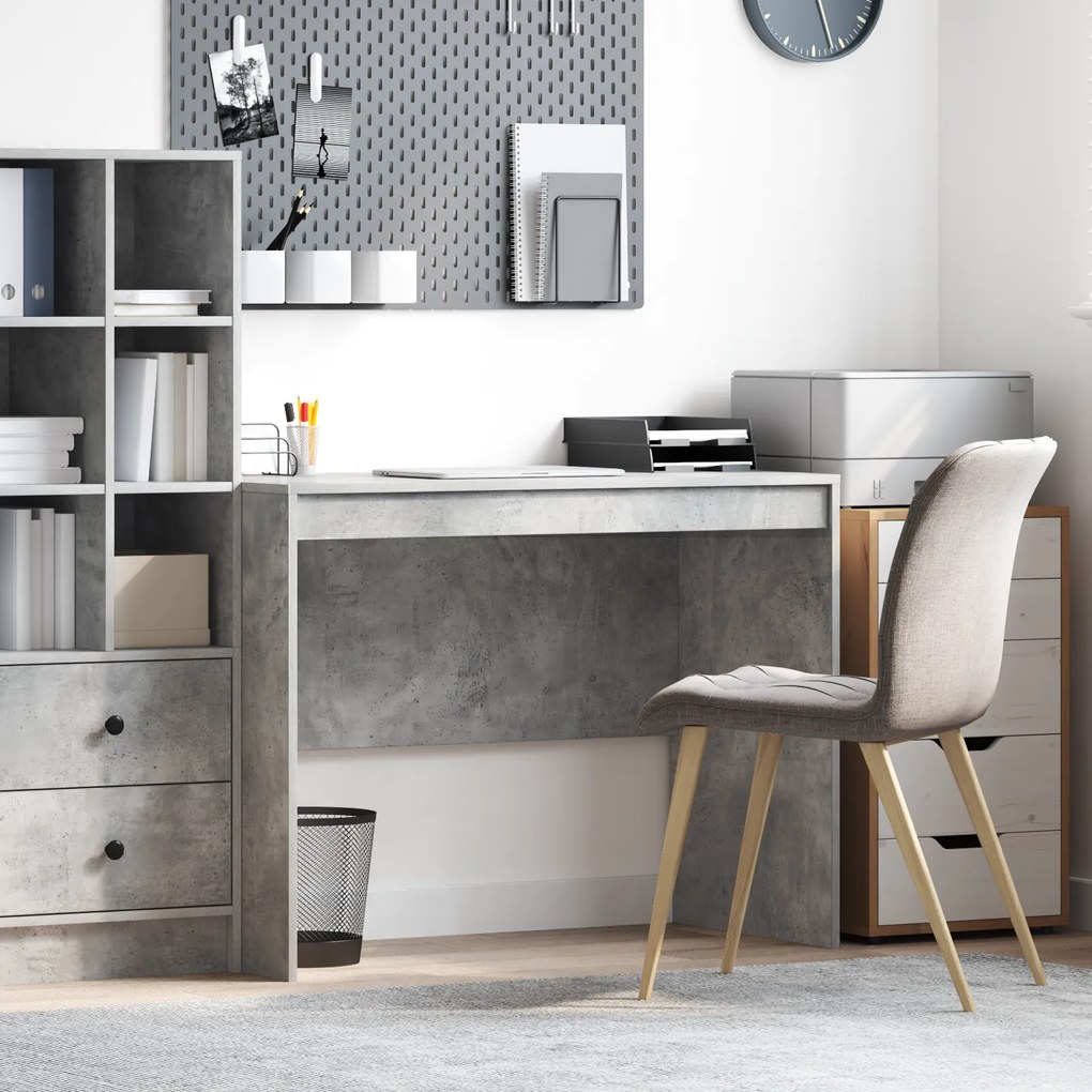 Escrivaninha Cinza-Concreto MDF 100 x 50 x 76 cm Escrivaninha