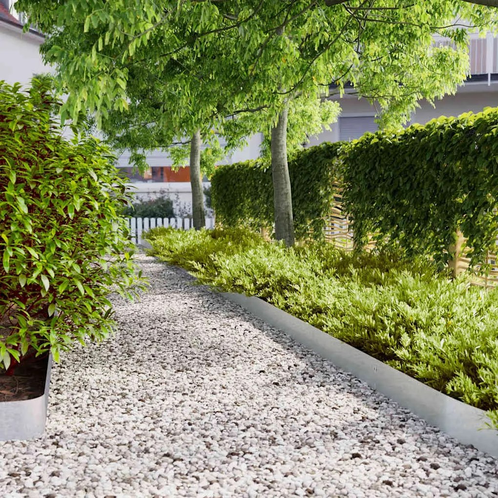 vidaXL Bordas de relvado 10 unid 15x103 cm aço galvanizado