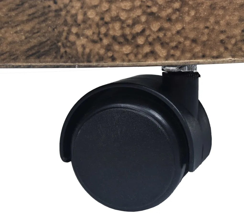 Suportes com rodas para plantas 6 pcs 30 cm plástico bronze