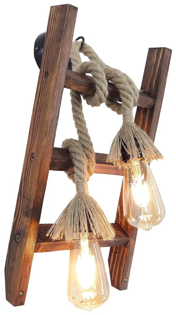 Aplique de Parede Merdiven – Nogueira – 45 x 25 x 23 cm