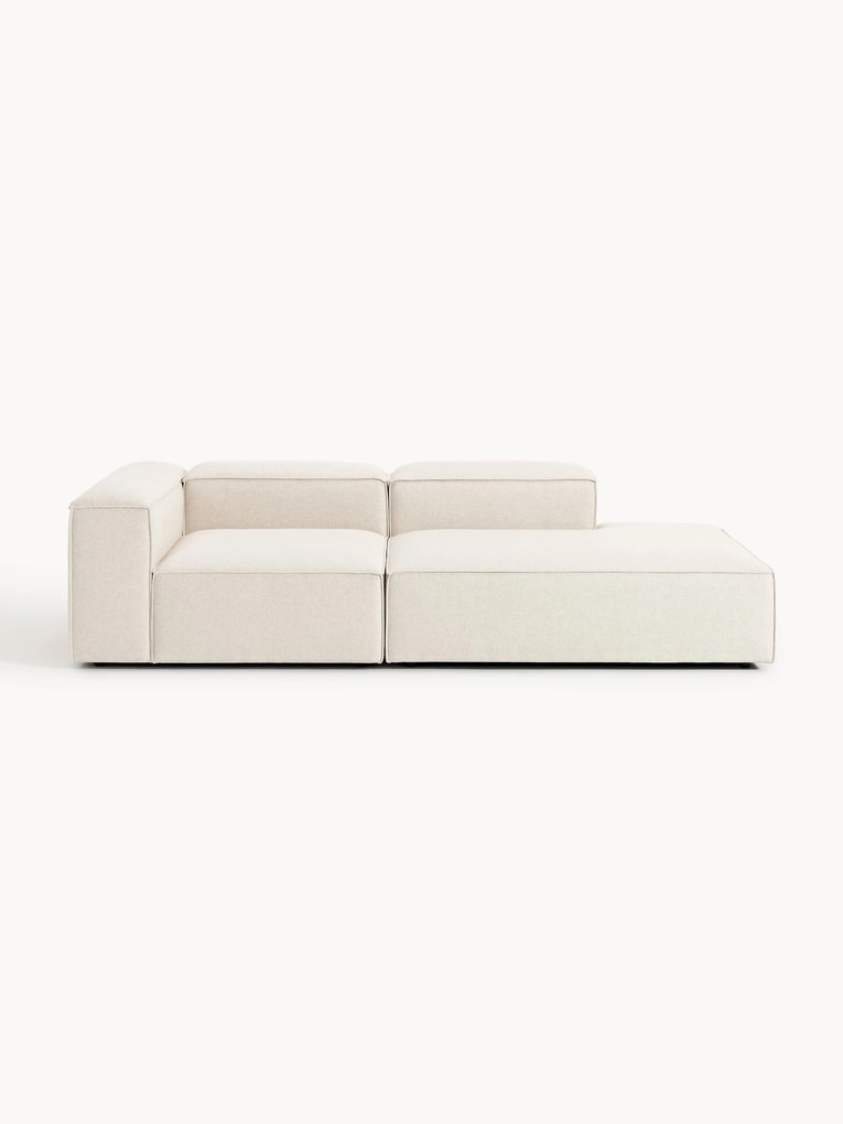 Chaise longue modular em mistura de linho Lennon