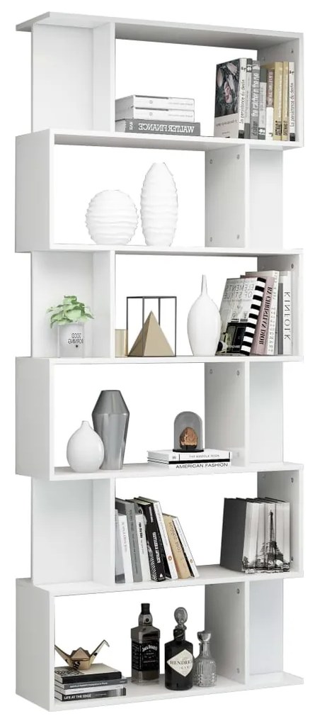 Estante/divisória 80x24x192 cm branco brilhante