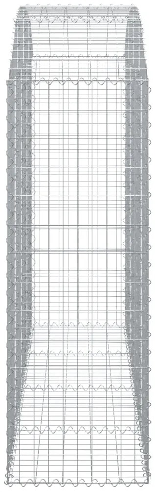 Cesto gabião arqueado 200x50x140/160 cm ferro galvanizado