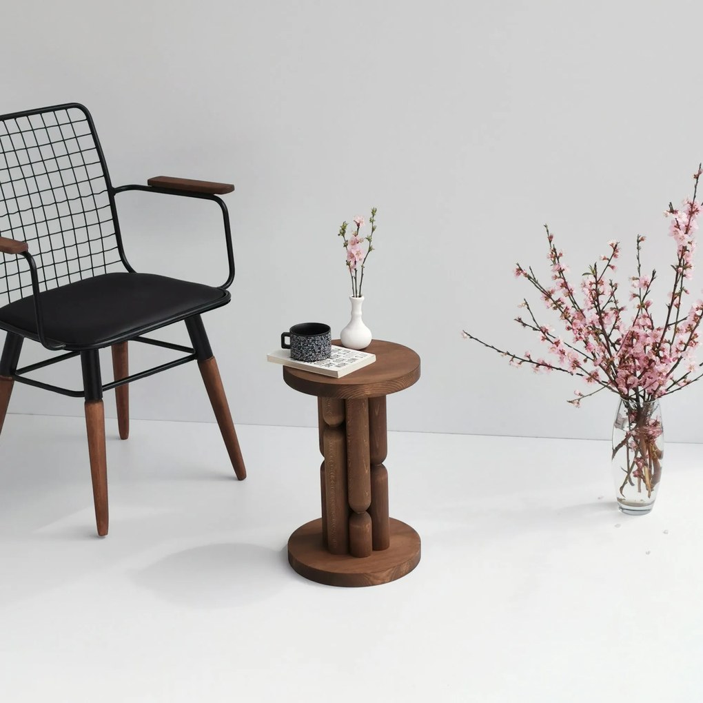 Mesa de Apoio Stoa – Castanho – 27x42x27 cm