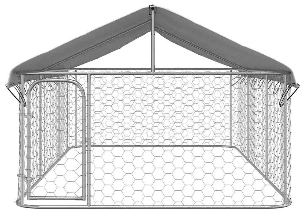 Canil de exterior com telhado 400x200x150 cm